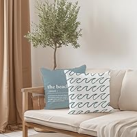 Vista 2 de The Beach Ocean Wave Fundas de almohada decorativas, fundas de almohada de verano para casa rural, sofá, banca, hogar de verano, regalos