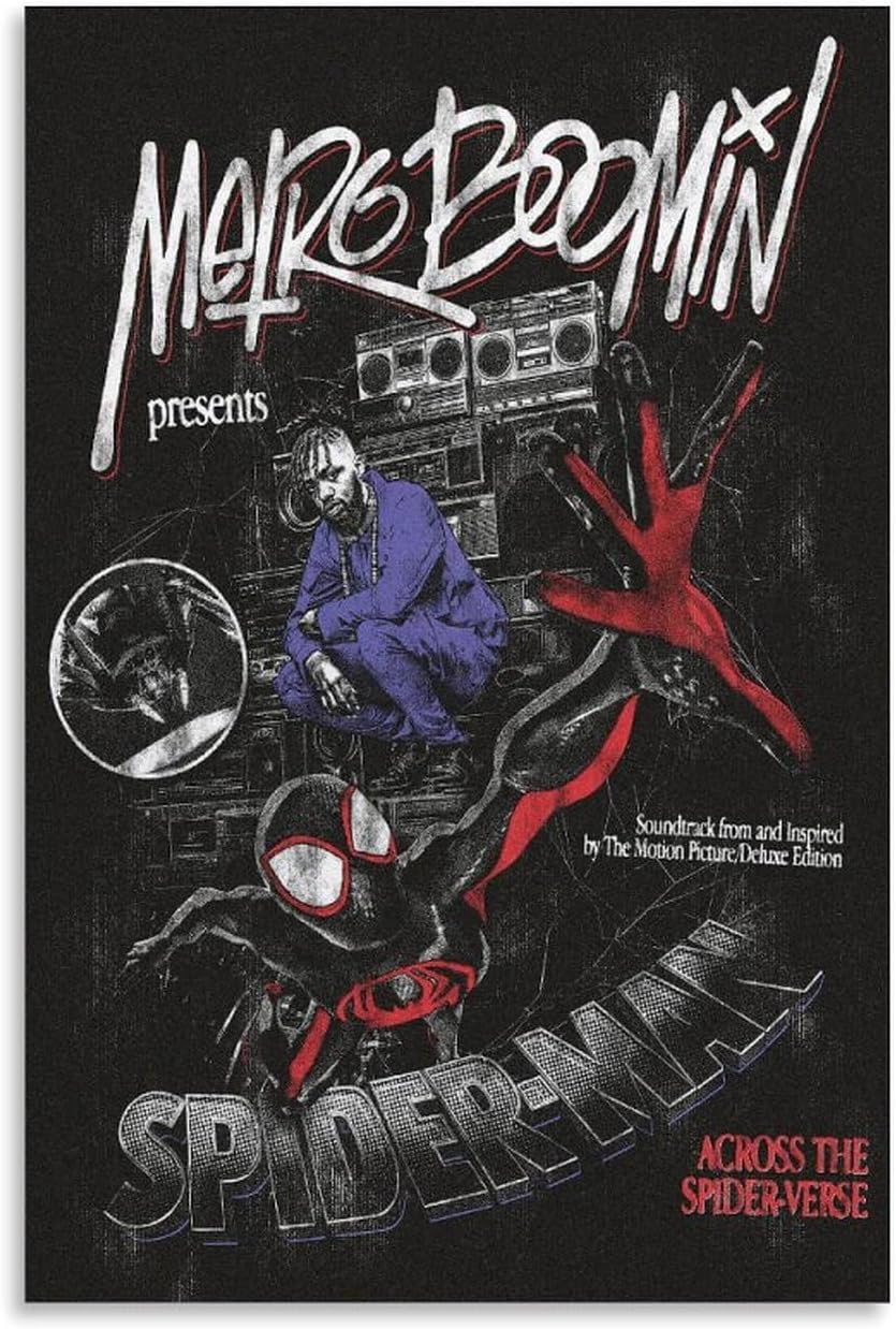 TONN Metro Boomin Poster Comic Music Poster for Room Aesthetic Canvas Wall Art for Teens Room Decor 12x18inch(30x45cm)
