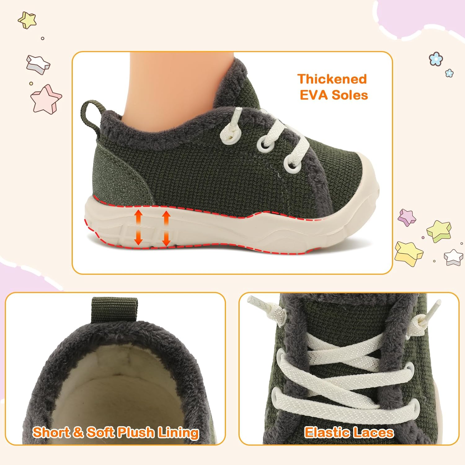 FEETCITY Toddler Boys Shoes Toddler Barefoot Shoes Kids Sneakers Tennis Shoe Slip On Baby Walking Shoe - Image 4