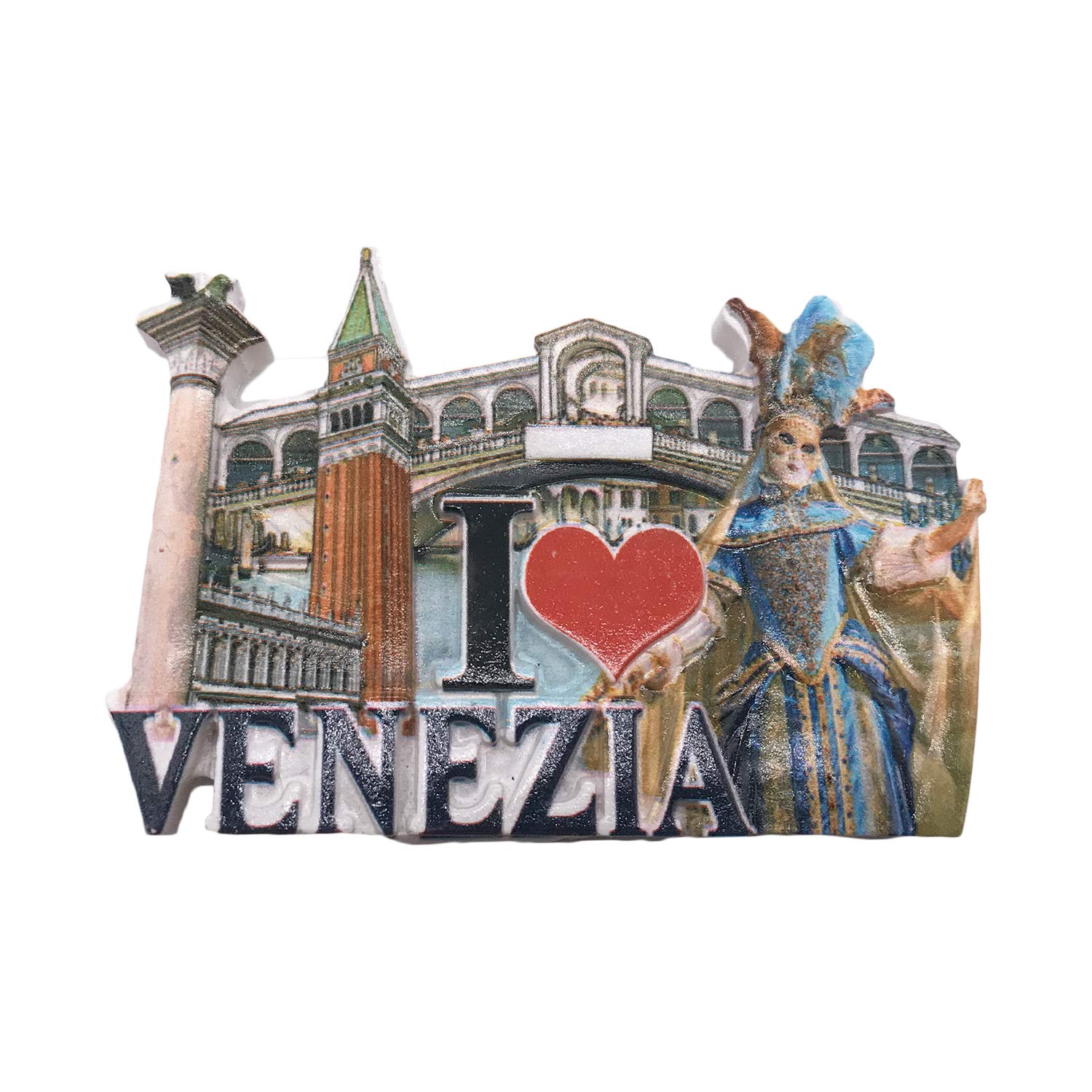 Magnete Frigo 3D Venezia Italia - Souvenir Artigianale In Resina - Decorazione Casa E Cucina - Regalo Di Viaggio Originale