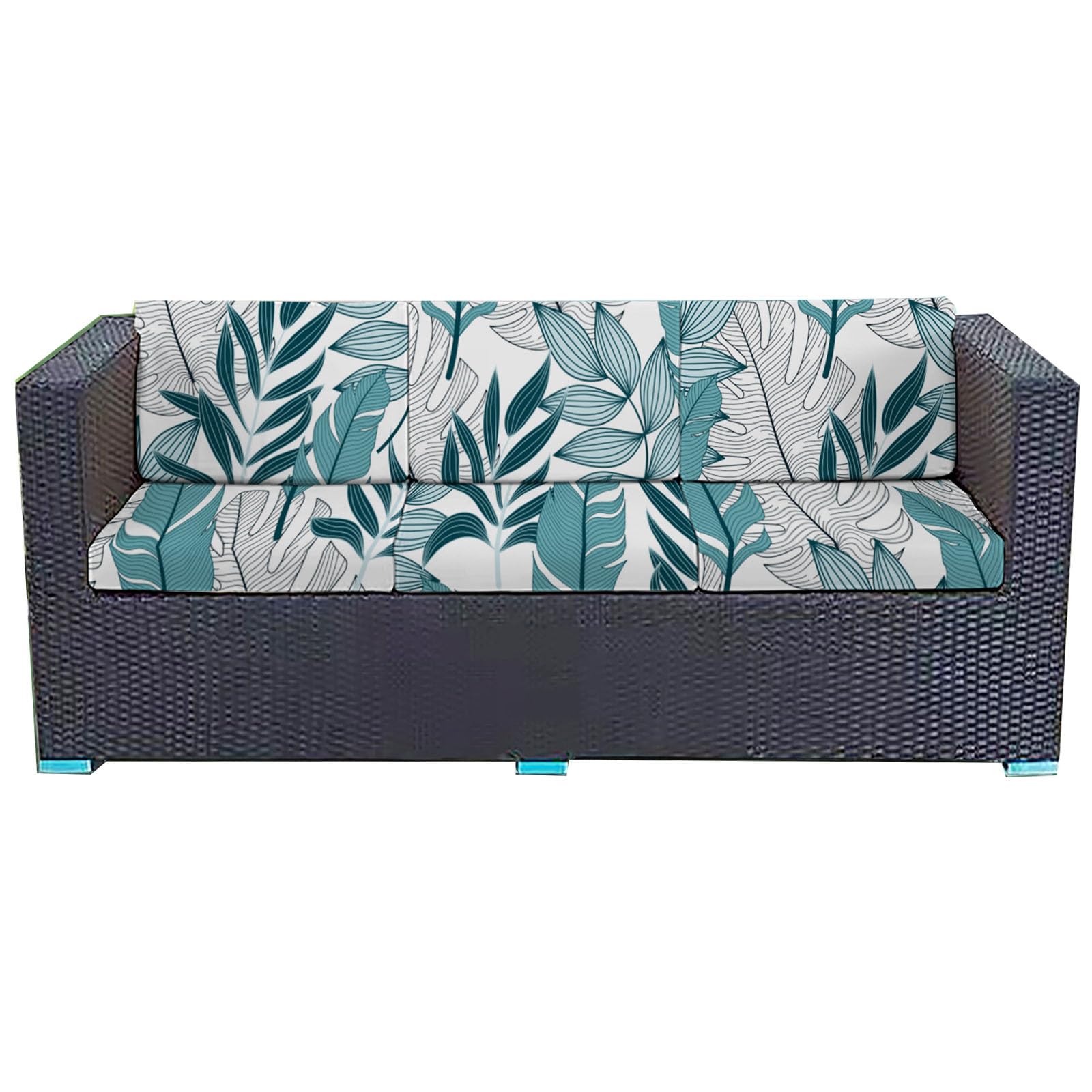 Patio Cushion Covers Stretch Outdoor Couch Cover Replacement Cushions for Outdoor Furniture Patio Furniture Covers for Pets Sofa Cover Washable 4 6 8Pcs (Cover Only)