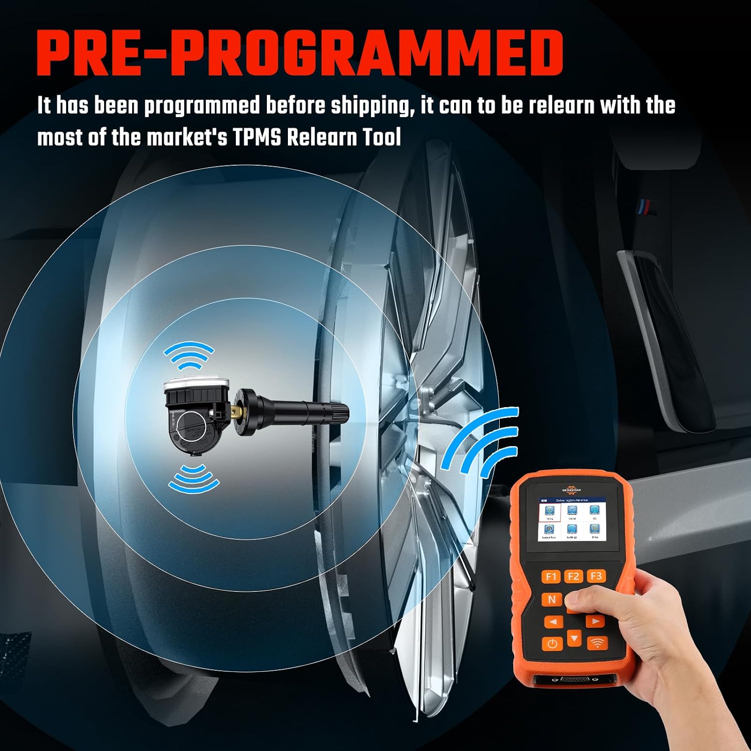 TPMS Sensor 315MHZ 4 Pack, Pre-Programmed Tire Pressure Monitoring System Sensor Fit for Ford F150 Ecosport Mustang Escape Explorer Fiesta Ranger Lincoln MKX MKZ MKS MKT Navigator, Replace F2GT1A150AB