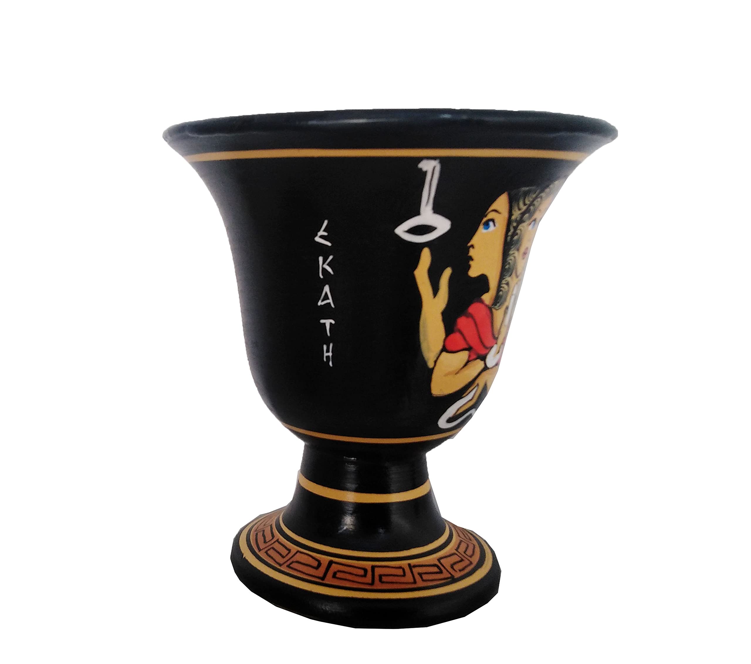 Estia Creations Taza de feria pitagórica pintada a mano con la diosa griega de Hécate, hechicería mágica