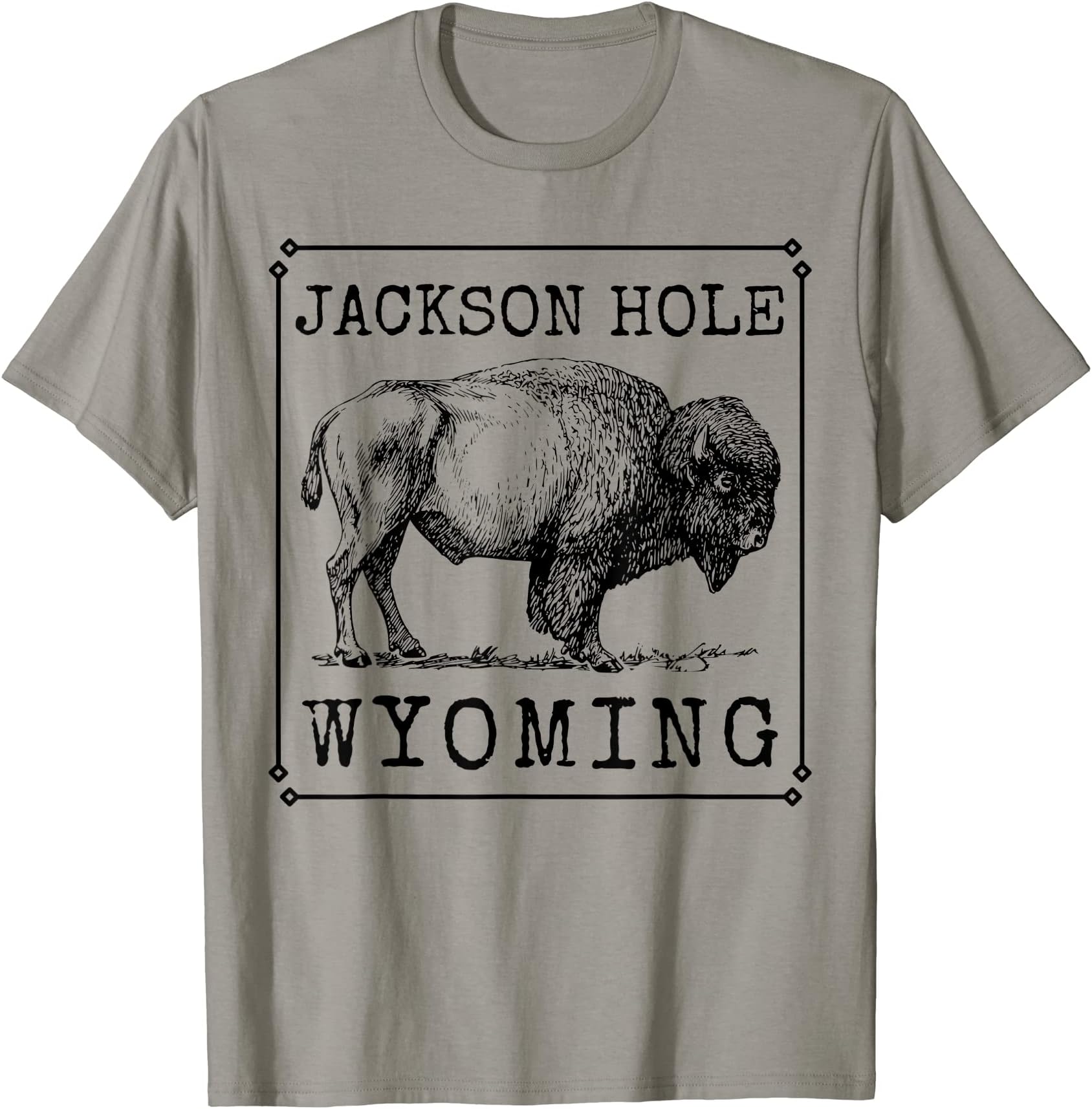 Jackson Hole Wyoming Buffalo Nature HikingJackson Hole Wyoming Buffalo Western Nature Hiking T-Shirt