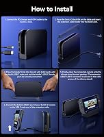 Cablu prelungitor USB-C JSAUX cu suport pentru dock Switch 2, 35 cm, încărcare rapidă și video 4K, funcționalitate 1:1 a dock-ului, răcire suplimentară, compatibil cu huse groase 8