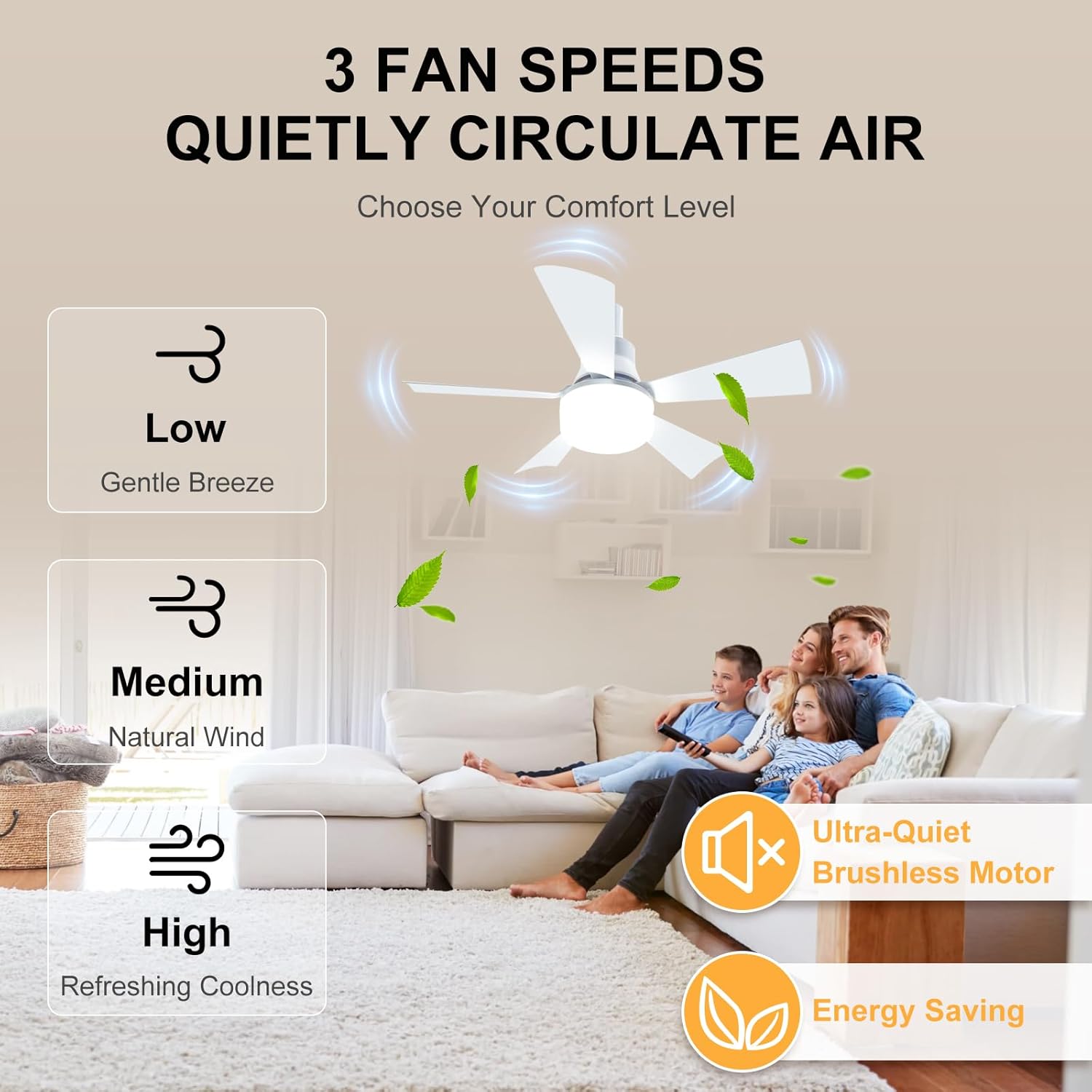 Socket Fan Light, 20.5", Plug in Ceiling Fan, Gazebo Fan, Outdoor/Indoor, 16.4 Ft Cord with Hook UL Listed, Ceiling Light with Remote (white) White 20.5" image 4 of 9 B0D9GR6LXK
