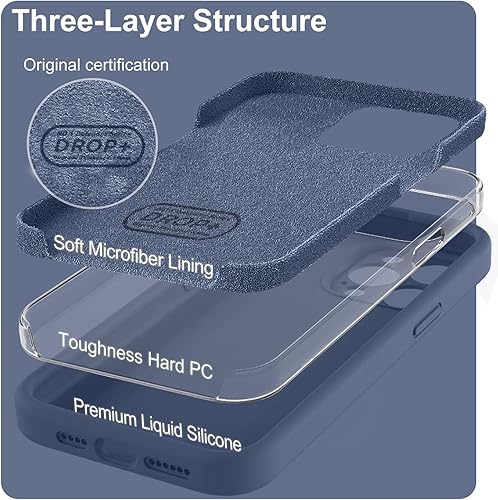 Miniatura 3 de Ktele Compatible con iPhone 15 Pro Max, silicona mejorada protección de cámara forro de microfibra suave Funda de goma de gel delgada cubierta