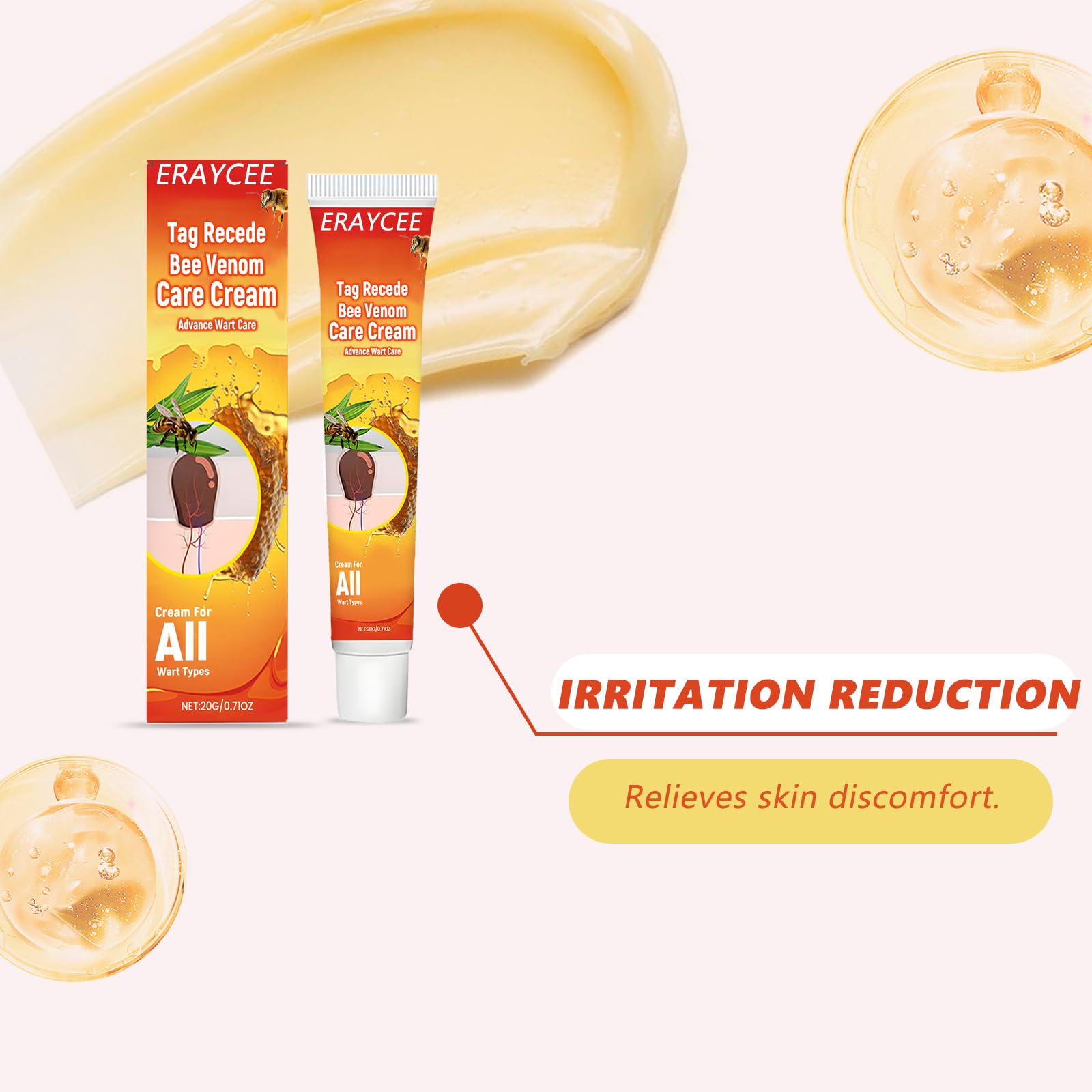 Crema de extracción de verruga de veneno de abeja, 20 g