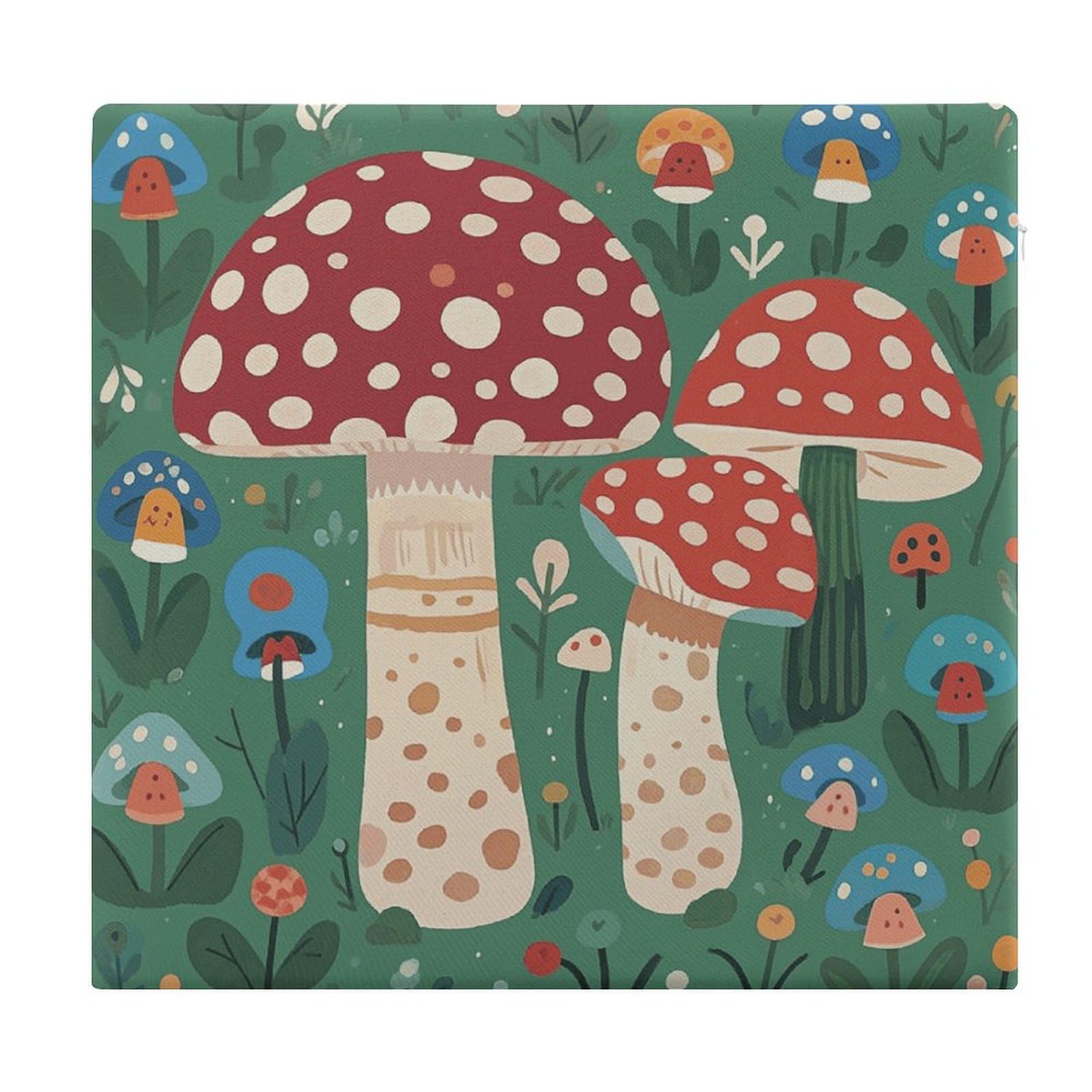 Coussin de sol de méditation carré en velours côtelé touffeté pour yoga et salon 38x38 cm