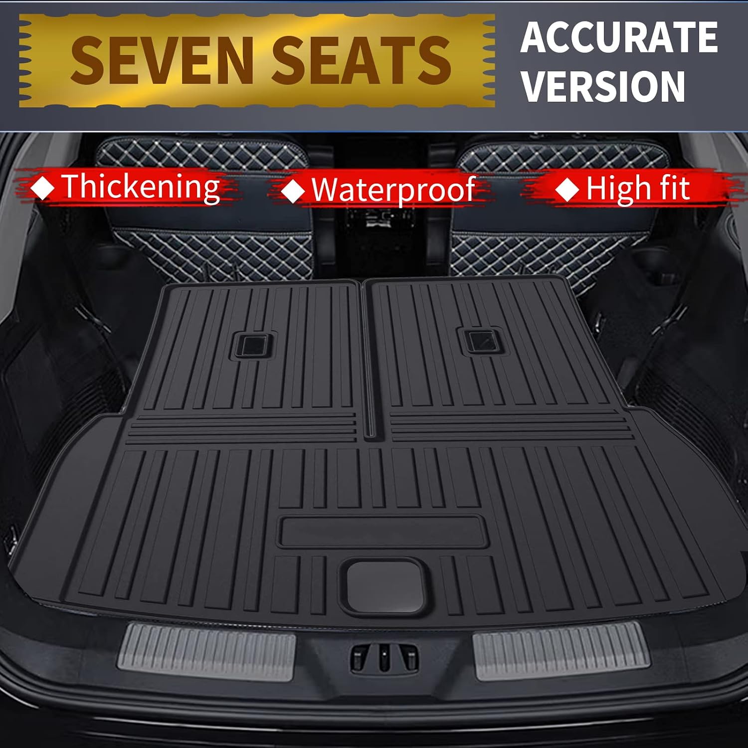 Elsetyler Custom Fit for Cargo Liner 2020-2026 Lincoln Aviator - Black TPE All Weather Heavy Duty Waterproof Rear Cargo Tray Trunk Floor Mat Protector