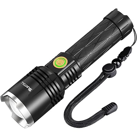 Amazon Co Jp 最新 Xhp90 Pro Led懐中電灯 充電式 Ledライト Suntoll超高輝度4800ルーメン 超強力 Usb充電式双方向 5モード ズーム式 アルミニウム合金材質 モバイルバッテリー残量表示ランプ ハンディライト 明るい フラッシュライト 防水 防災 地震 停電対策