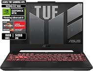ASUS Laptop TUF Gaming A15/ 15.6" FHD/AMD Ryzen 7 7ma/NVIDIA GeForce RTX 4050/16 GB RAM expandible hasta 32GB/512GB SSD/Teclado Retroiluminado en Español/Gris(Garantía y Servicio en México)