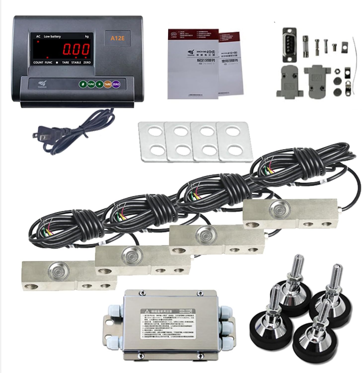 豚用家畜スケール、家畜スケールキット動物フロアスケール高精度インジケータロードセルスケールフロアスケールキット牛豚羊用動物スケールキ