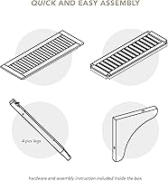 Vista 3 de Cambridge Casual Mesa consola de teca indonesia Auburn para exteriores, acabado gris envejecido, mesa decorativa de madera de teca duradera