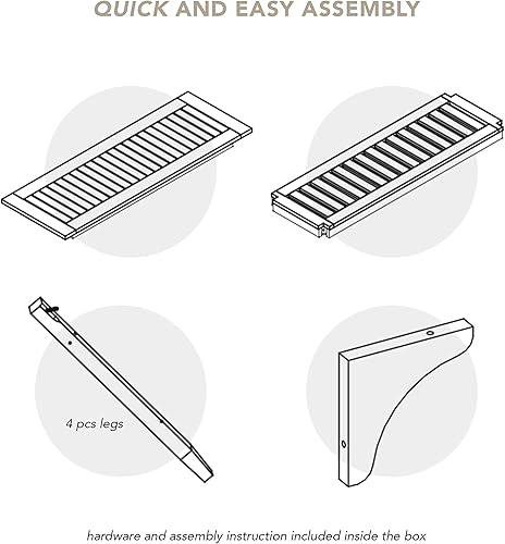 Miniatura 3 de Cambridge Casual Mesa consola de teca indonesia Auburn para exteriores, acabado gris envejecido, mesa decorativa de madera de teca duradera y