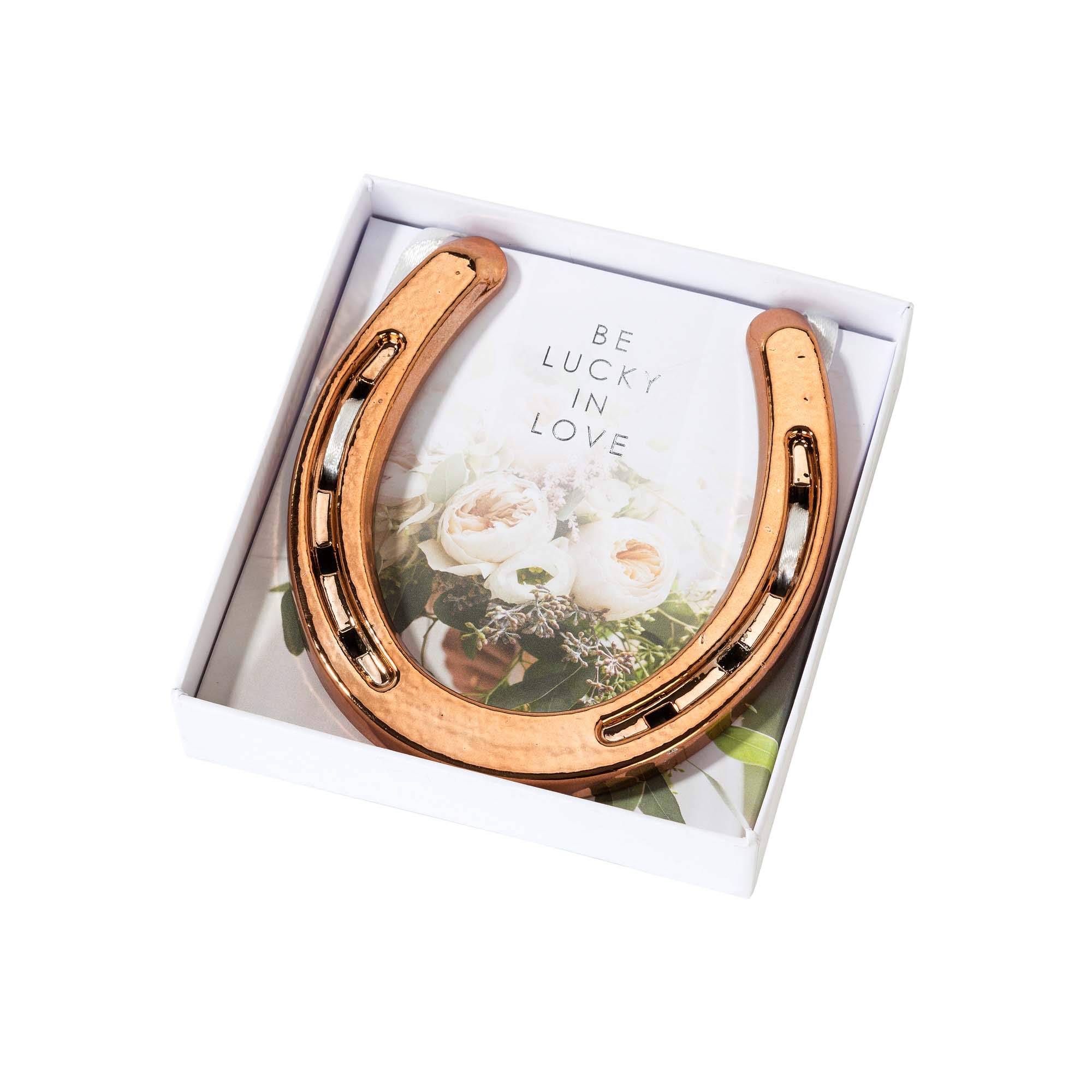 Talking Tables Metal Rose Gold Horseshoe Wedding Keepsake Gift, Rosegold