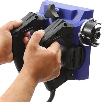 1300W Electric Wall Paint Scraper Machine Handheld Wall Surface Concrete Shovel with Steel Blades, 1-4MM Depth 6" Width Wall Planer for Paint Putty Removal, Wall Repair Tools with Case Blue