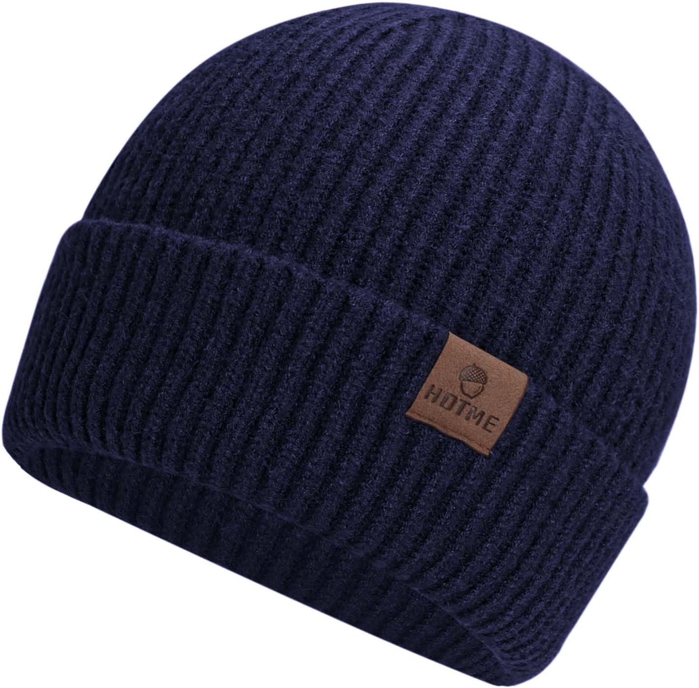 Oversize XXL Winter Beanie Knit Hat for Men - Daily Knit Ribbed Cap - Warm Toboggan Skull Caps for Cold Weather