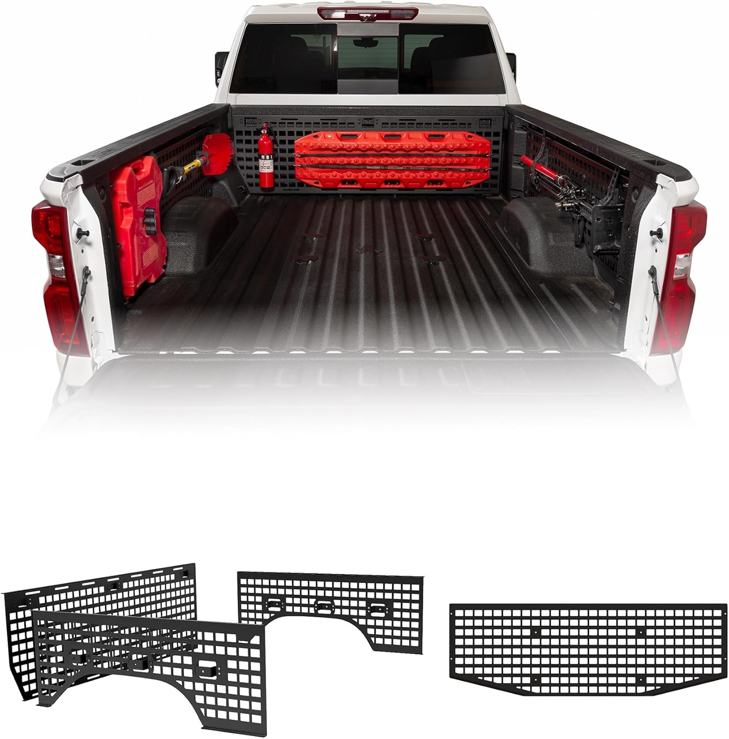 Putco Truck Bed Driver, Passenger, Tailgate, Front Bulk Head MOLLE Panel Kit - Fits Chevy Silverado 2500/3500 - GMC Sierra 2500/3500 2020-2026 6'9'' Bed