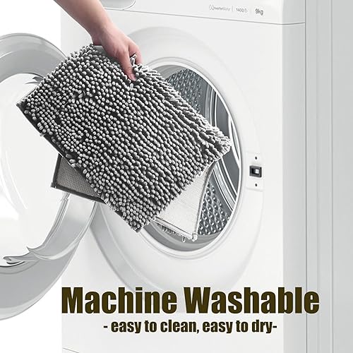 Miniatura 6 de Juego de alfombras de baño de 3 piezas, tapetes de baño para baño antideslizantes, alfombras de baño de felpilla gruesa, suaves y absorbentes, juego