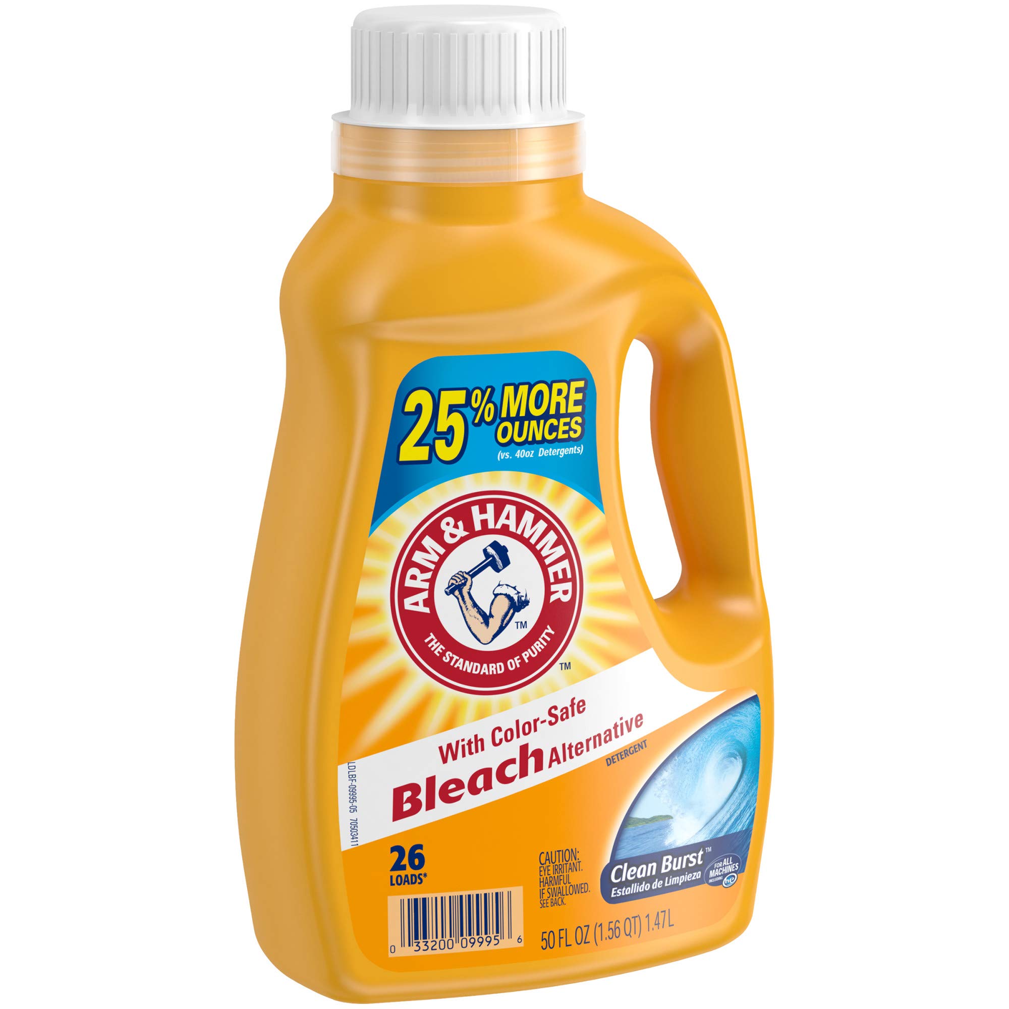 Arm & Hammer Clean Burst with ColorSafe Bleach, 26 Loads Liquid