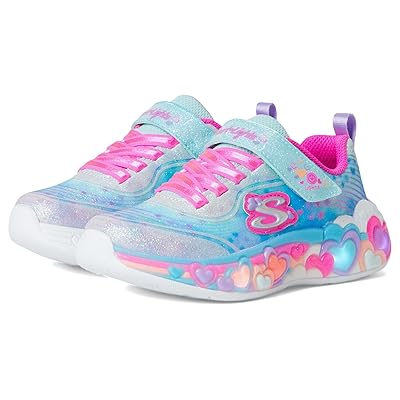 SKECHERS KIDS Eternal Heart Lights 302696L (Little Kid/Big Kid) Girls Shoes Light Blue/Multi