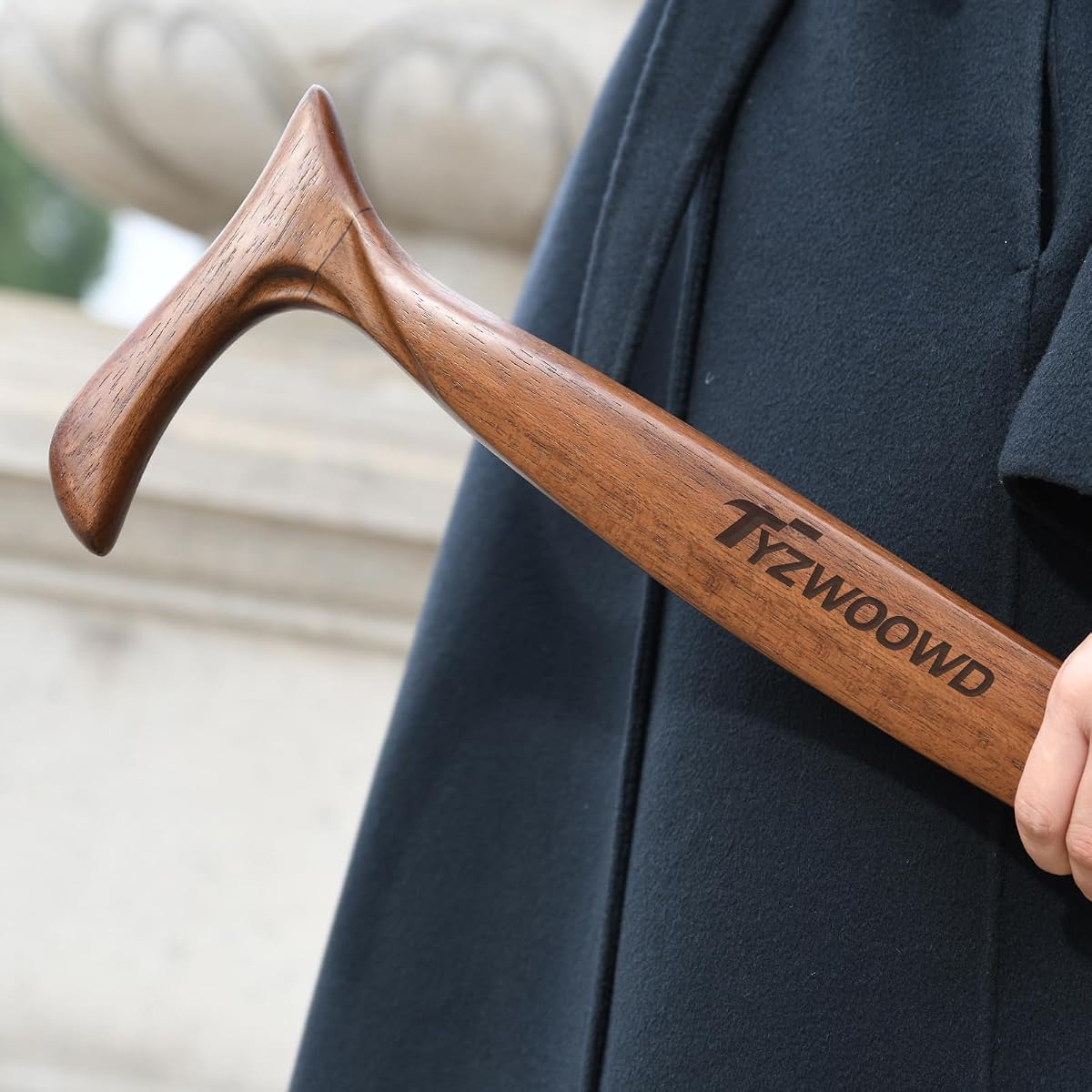 TYZWOOWD Walking Canes for Men, Wooden Sticks for Seniors, Handcrafted,
