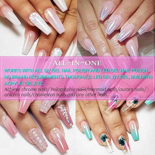 Miniatura 2 de PrettyDiva - Esmalte de uñas de gel que no se limpia – 0.5 onzas de esmalte de uñas de gel transparente UV curado con luz LED de alto brillo