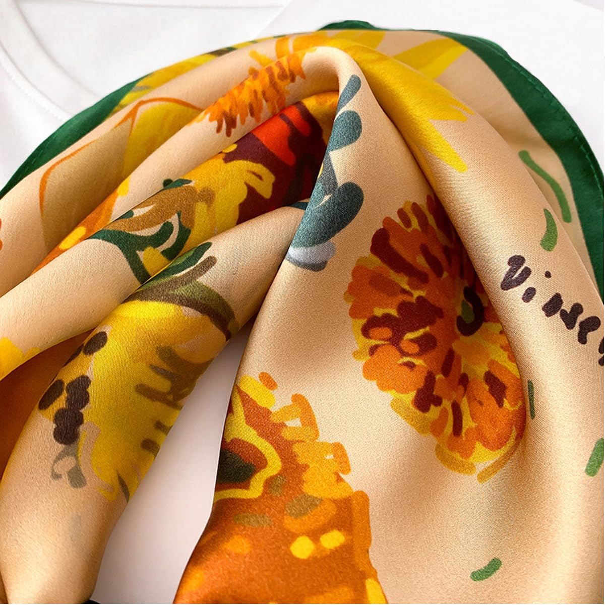 Aufeel 100% Mulberry Silk Neck Scarf for Women – 21” Neckerchief image 5