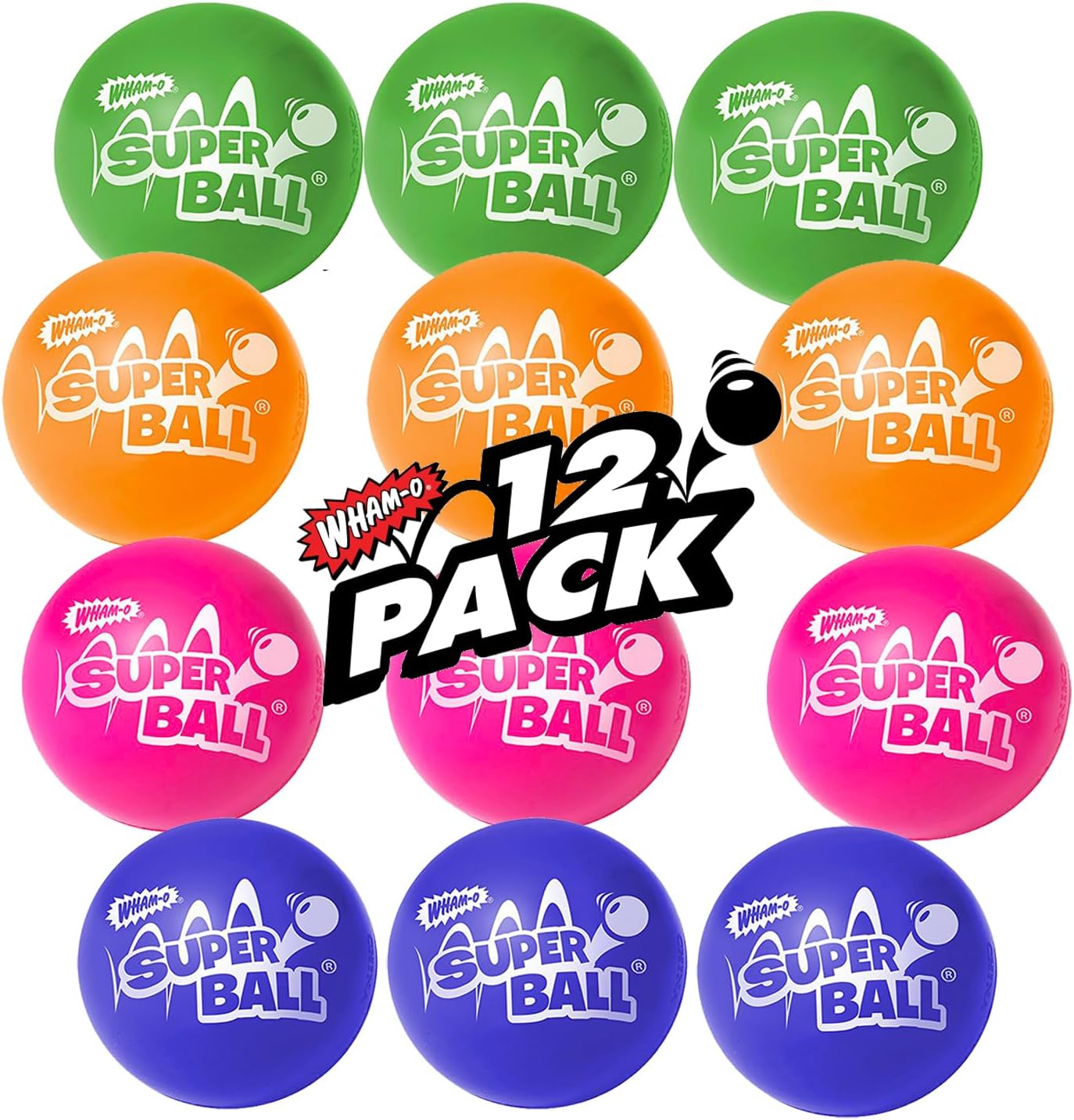 Wham-O The Incredible Superball Color | Bright & Super Bouncy | Made of Durable Zectron for High Bouncing and Distance | Outdoor Play for Children and Adults