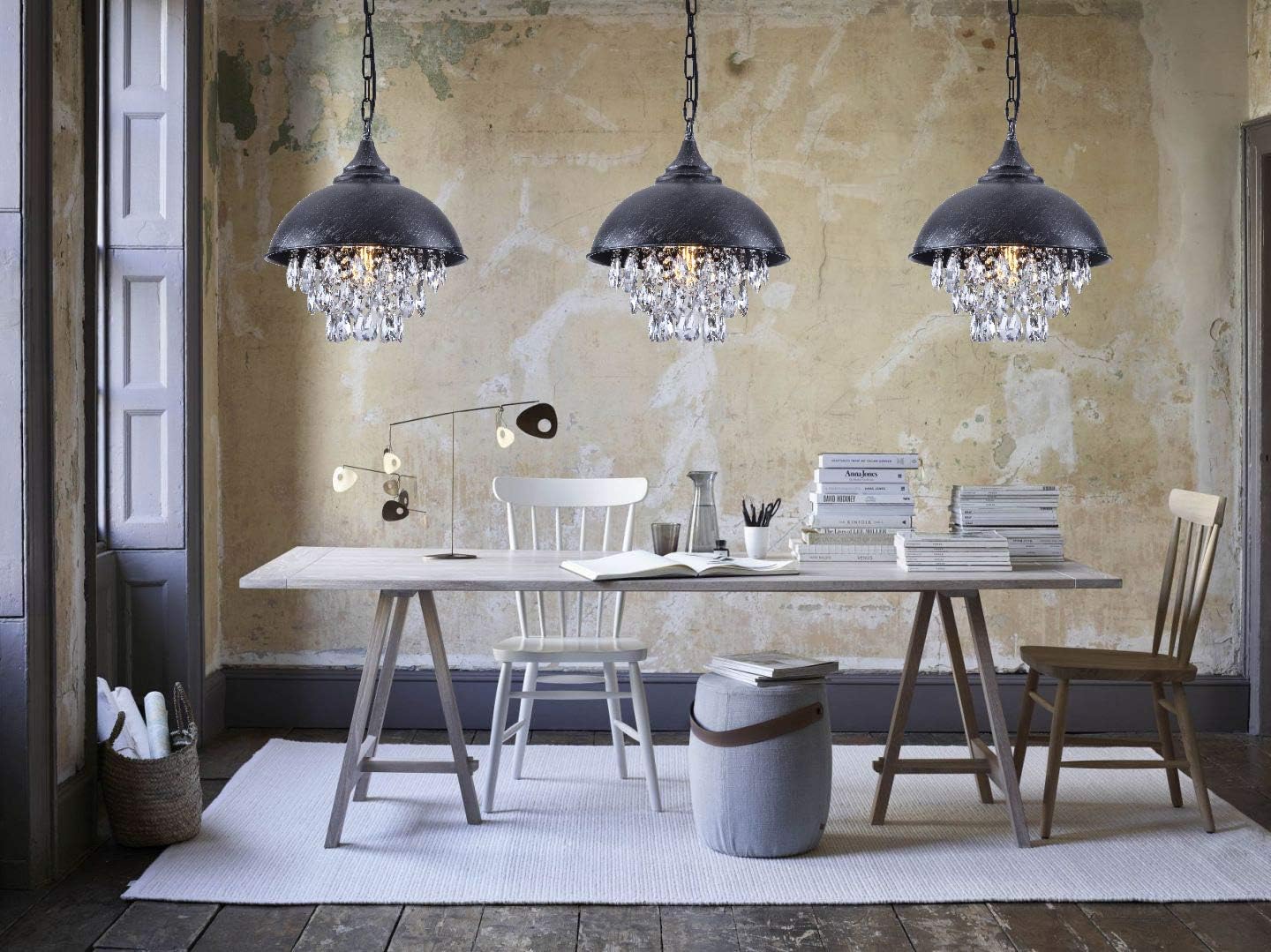 80% оƒƒ Dіѕсоunt PAPAYA Industrial Chic Mini Crystal Chandeliers,Silver Black Metal Vintage Pendant Light for Dining Room,Bathroom Amаzіng 🔥 PAPAYA Industrial Chic Mini Crystal Chandeliers,Silver Black Metal Vintage Pendant Light for Dining Room,Bathroom