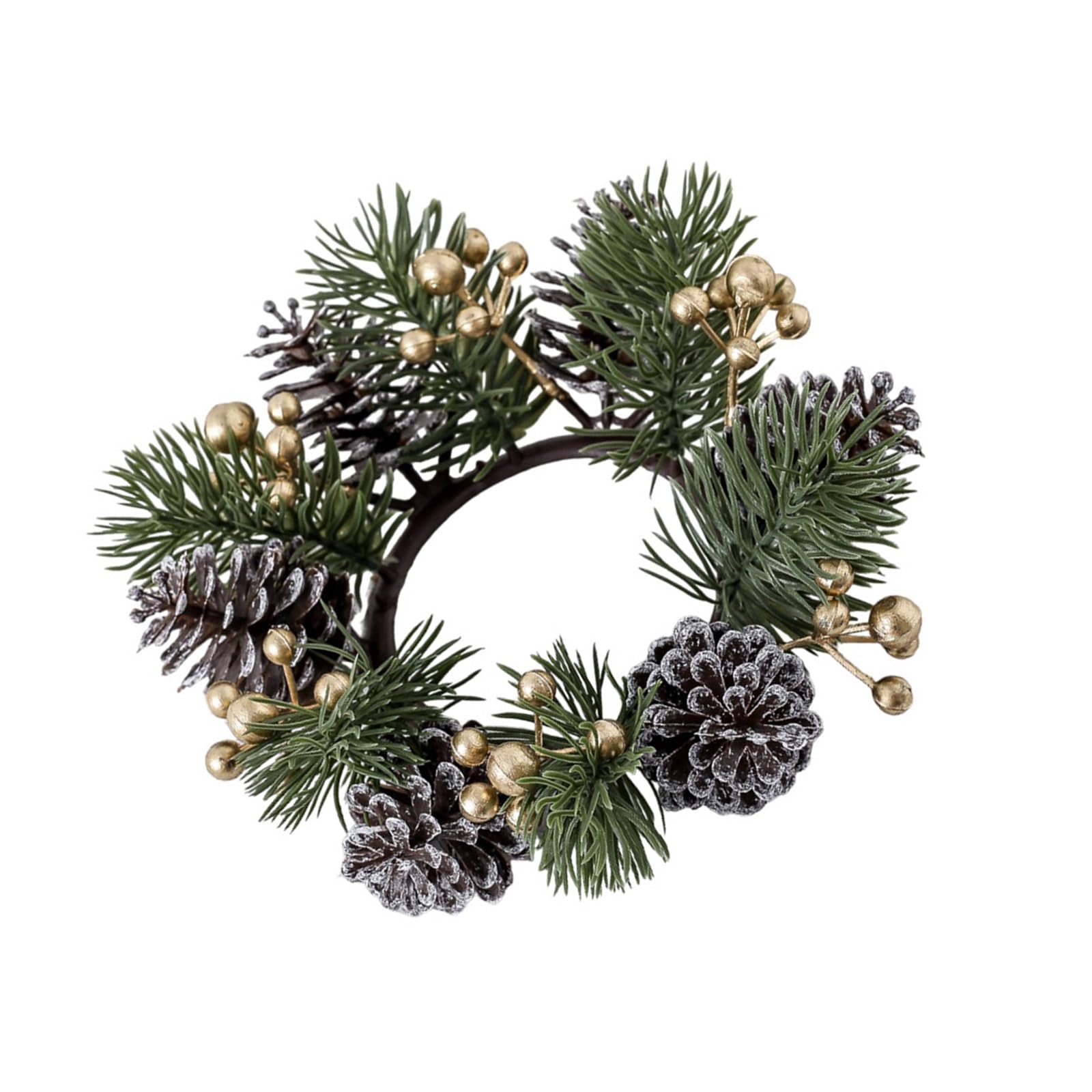 Christmas Rings Wreath Wine Bottle for Pillars Wine Bottle Christmas Table Centerpieces Decorations Artificial Berries