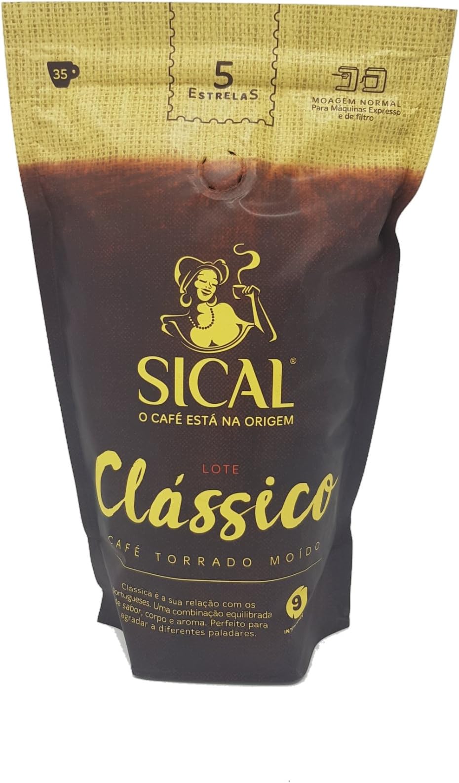 Portuguese Clasico Normal Ground Coffee Cafe 5 Estrelas 250g, 3 Pack