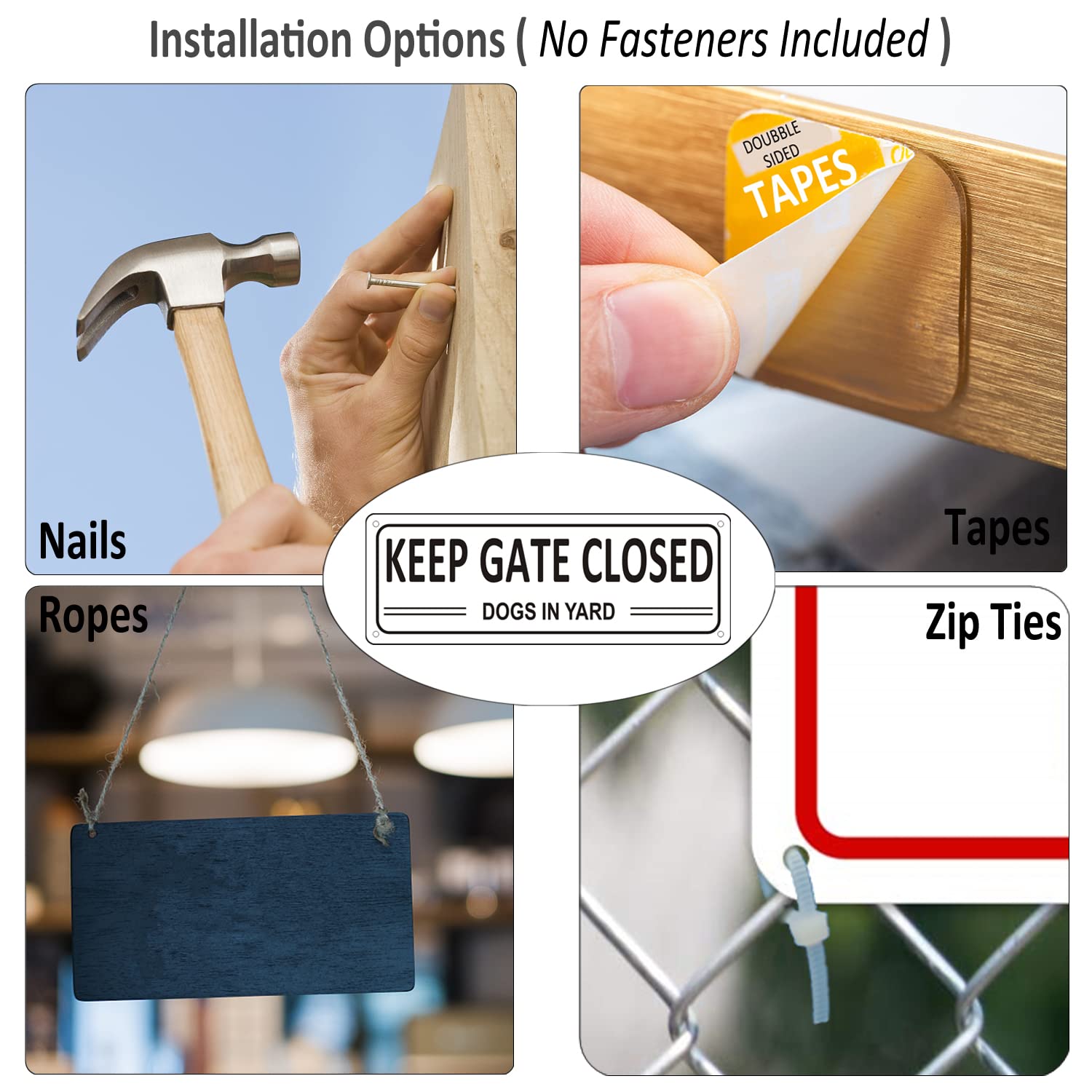 Warnschild 'Keep Gate Closed' – 30,5x20,3 Cm, Reflektierendes Aluminium, Wetterfest Für Garten & Hof