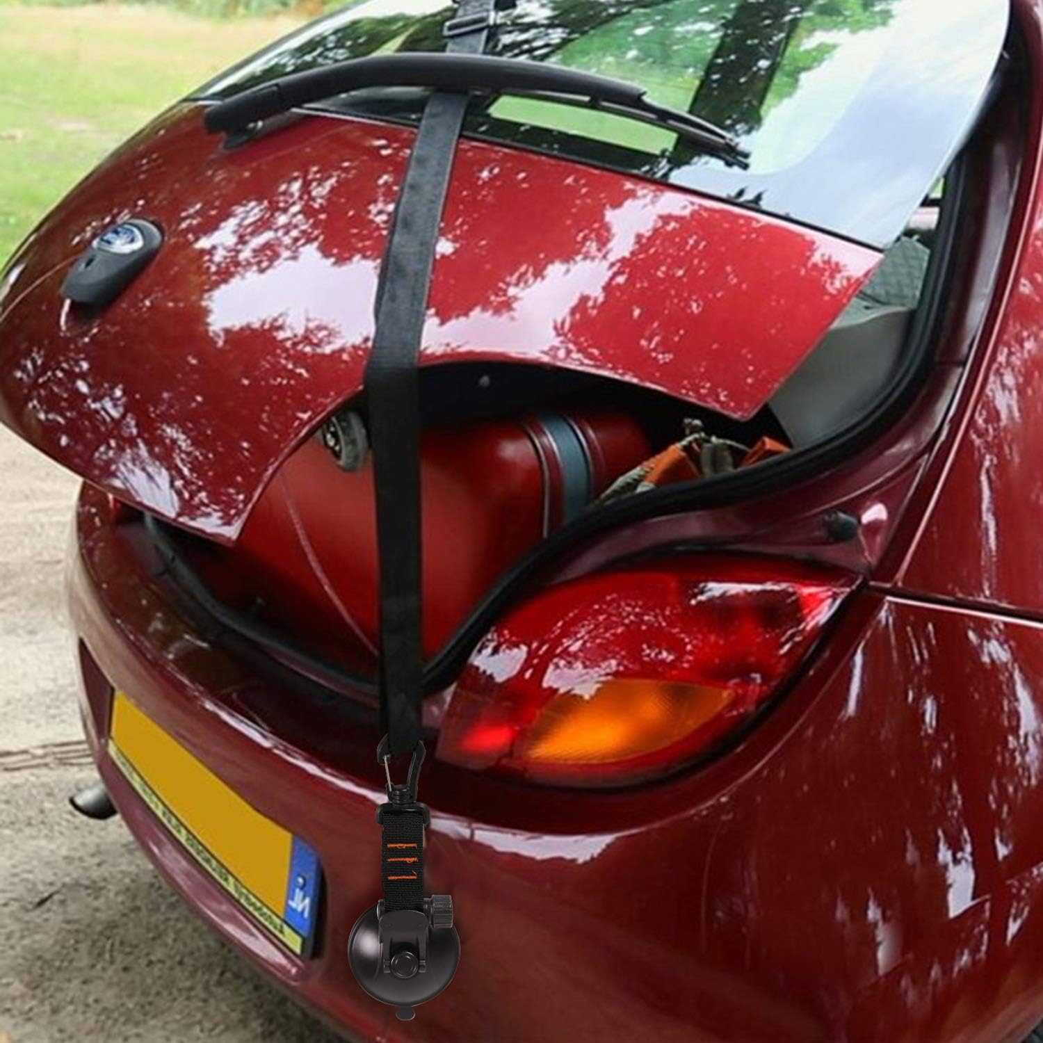 REDCAMP Heavy Duty Suction Cup Anchor with Securing Hook Tie Down, Camping Tarp Accessory as Car Side Awning, 2 Pieces : Automotive