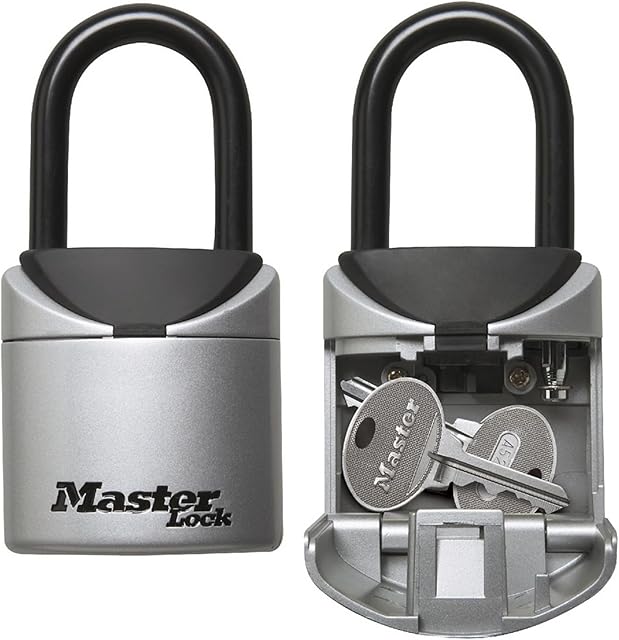 MASTER LOCK Przenośny mini sejf na klucze [XS] [z pałąkiem]  5406EURD  sejf na klucze z uchwytem  idealny w podróży, na urlop lub do uprawiania sportu