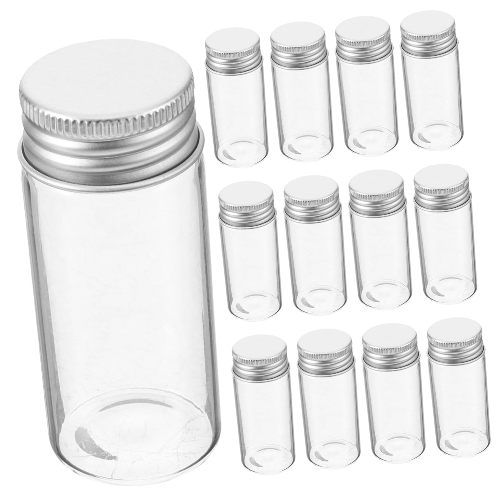Cabilock 3 Series Botella Sellada por Tubo De Ensayo Tapa Hermético Laboratorio Prueba Pequeños Tubos De Ensayo Tubo Transparente Tubo Científico Vials Pequeños Vidrio Piezas*3