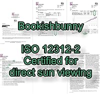 Vista 8 de Bookishbunny 50 pares solares de los espectadores del eclipse de las gafas de papel de la visión del sol ISO certificó diversos patrones