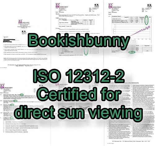 Miniatura 9 de Bookishbunny 5 pares de gafas de papel de los espectadores del eclipse solar que ven el sol ISO certificaron 5pk, Varios colores