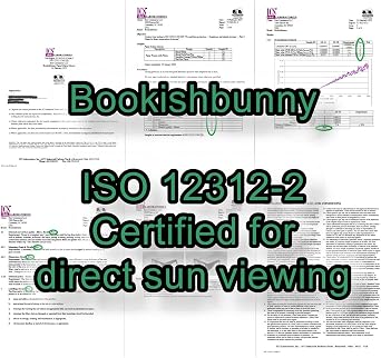 Bookishbunny 50 Pairs Solar Eclipse Viewers Paper Glasses Sun Viewing ISO Certified Various Patterns