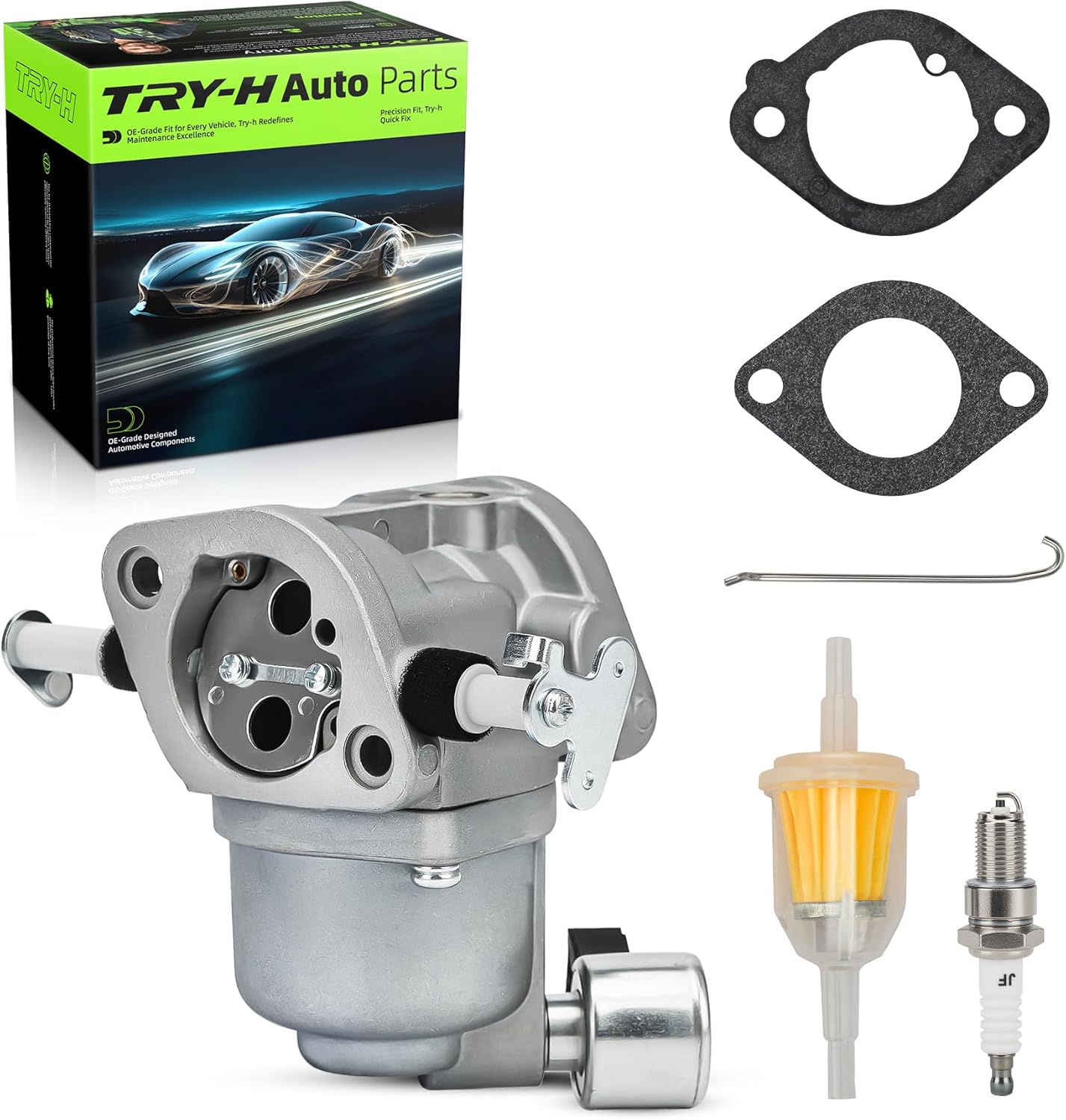 593197 Carburetor with Gasket Set for BS 20HP Intek V-Twin Lawn Mower Engine 40N777 40N877 Replace# 594207 593197 593198