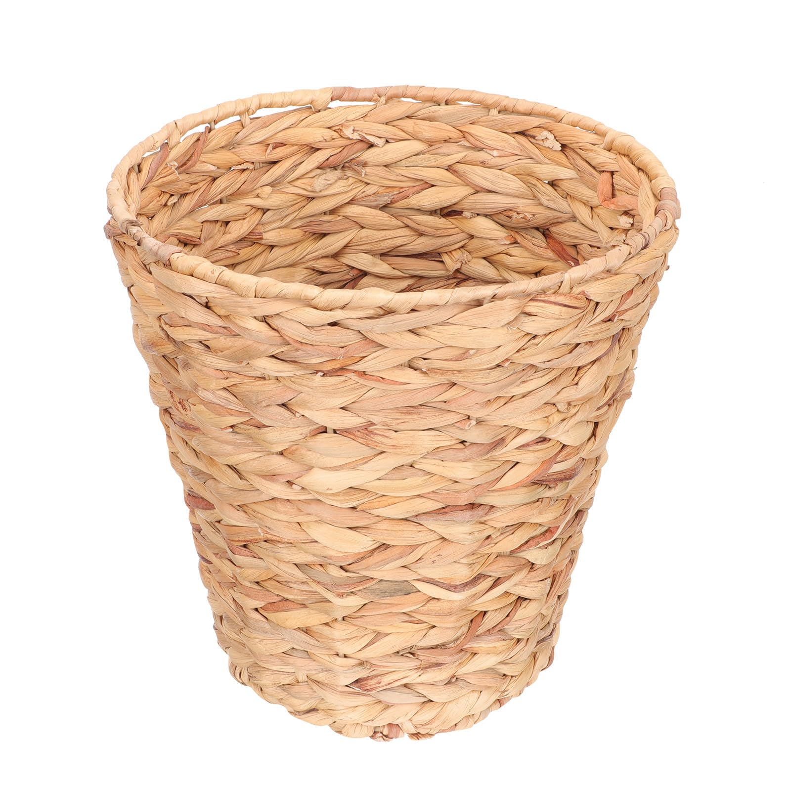 Genérico Cesto de Basura Redondo Tejido a Mano en Ratán y Cuerda de Yute, Cesta de Almacenamiento Creativa para Ropa y Artículos Varios, Cesta del Hogar Práctica para Dormitorio