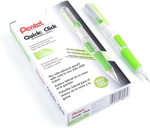 Portaminas Pentel Quick Click Verde Paquete de 12