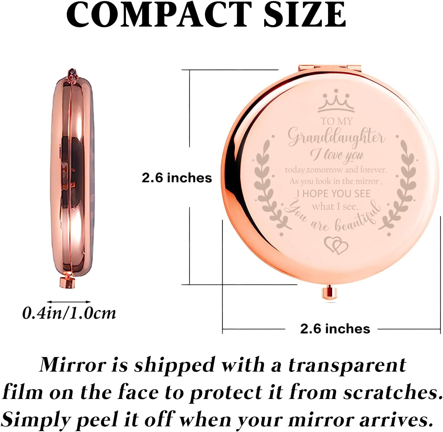 Soulpetals Granddaughter Gifts Compact Mirror