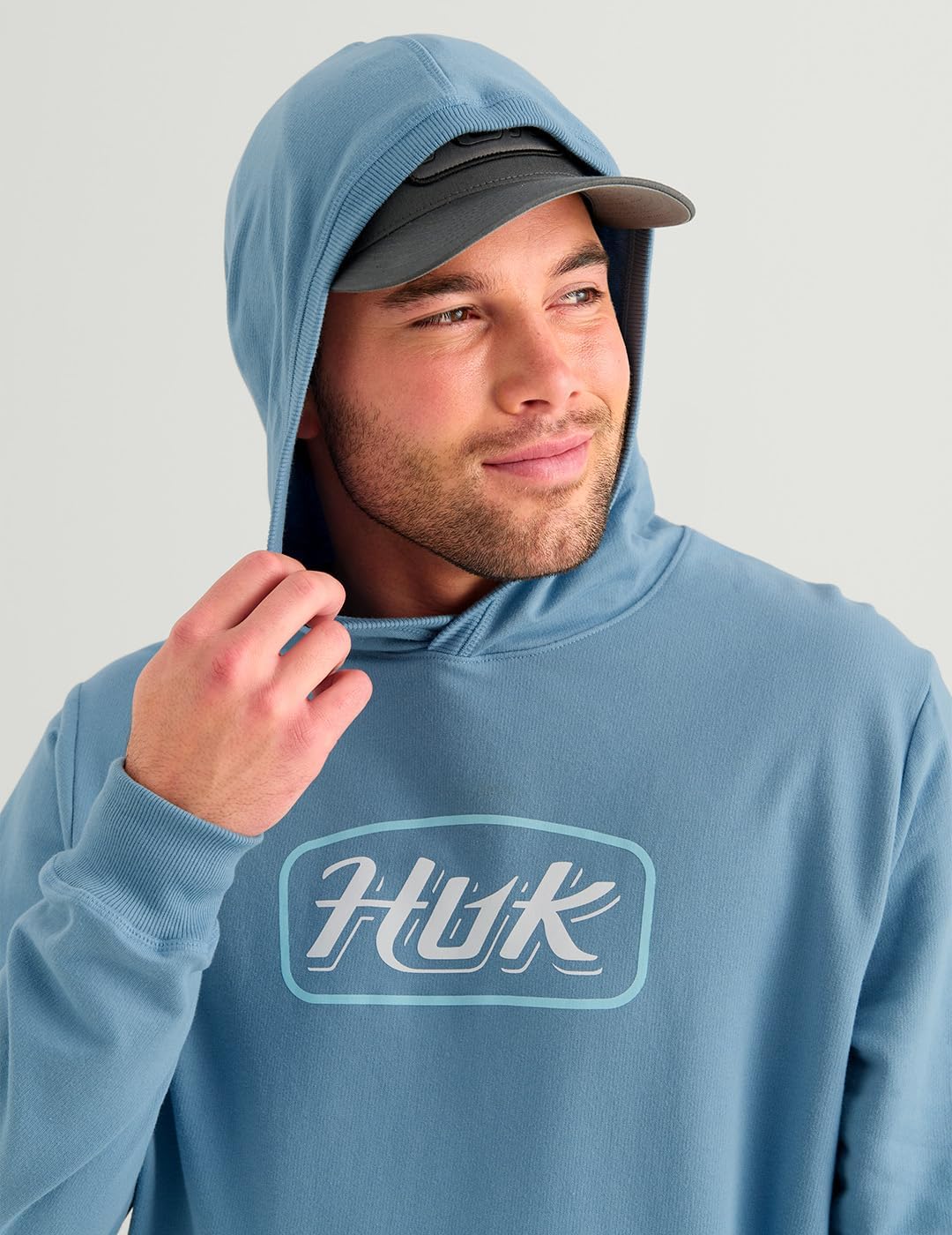 HUK Men's Edisto Terry Hoodie, Soft Terry Cloth Pullover, Lightweight Casual Fishing Hoodie