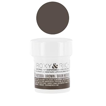 Roxy & Rich Natural Fat Dispersible Powder Food Color, 5 Grams Brown