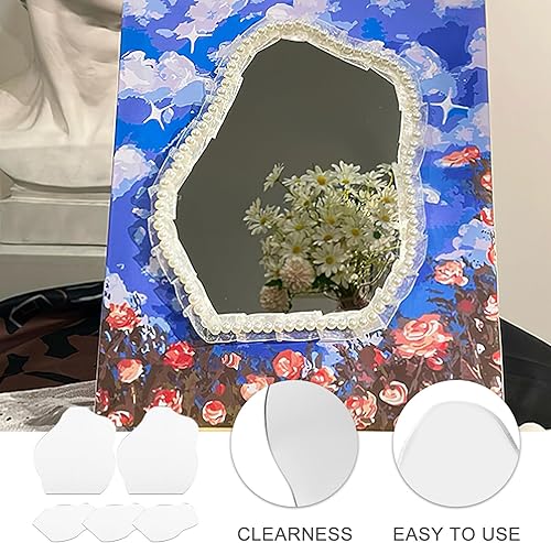 Miniatura 6 de SEWACC Espejo de maquillaje, espejo de maquillaje, espejo acrílico, espejo decorativo, materiales de bricolaje, espejo para el hogar, espejo de