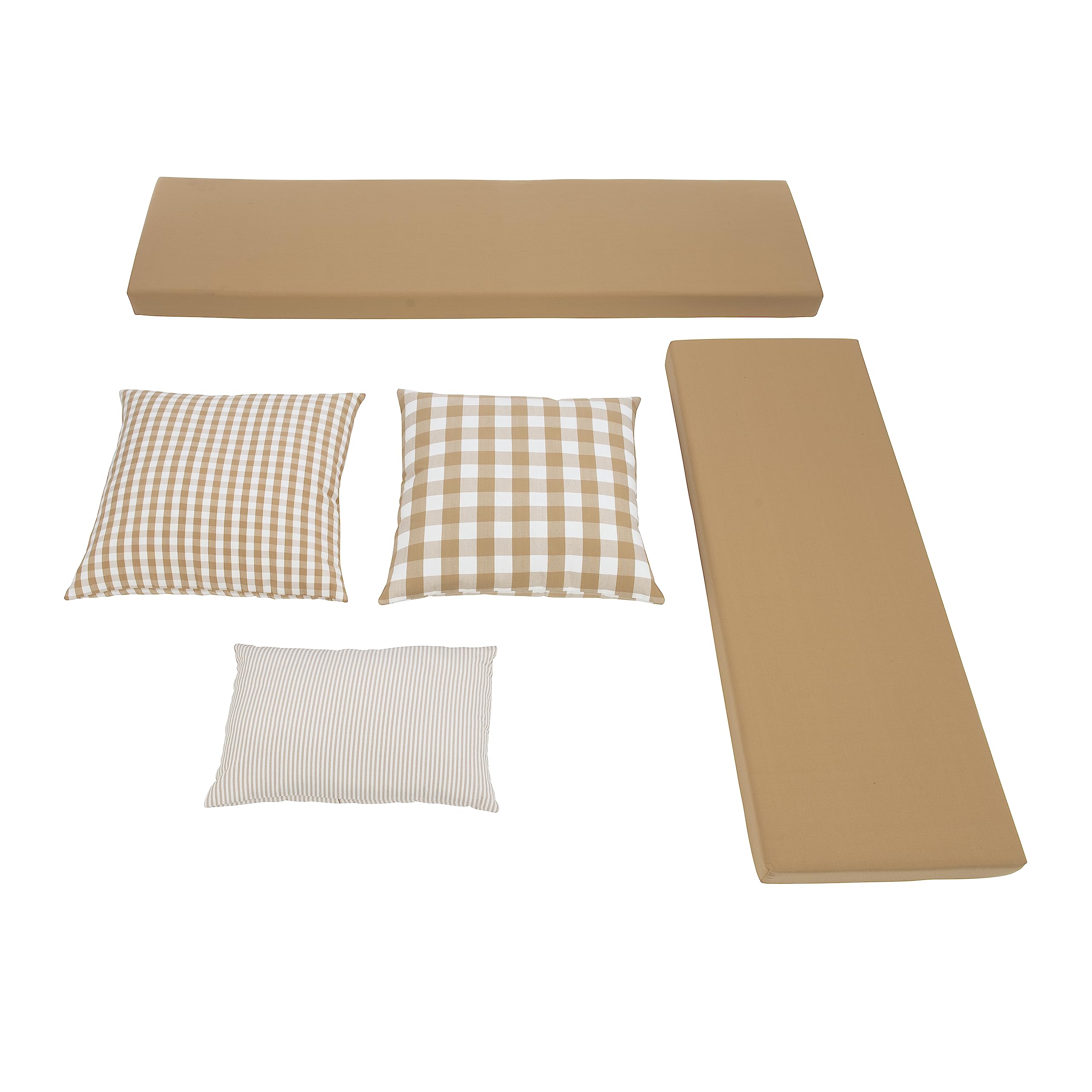 Amazon.com: Linon Harris Beige 2 Piece Nook Cushion Set with 3