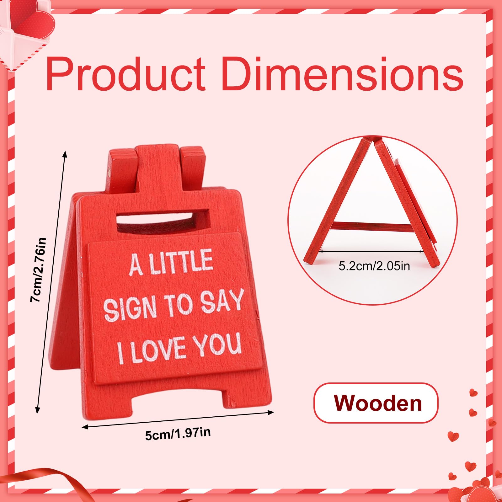 Cartello Decorativo "A Little Sign To Say I Love You" - Mini Ornamento In Legno Per San Valentino, Regalo Romantico