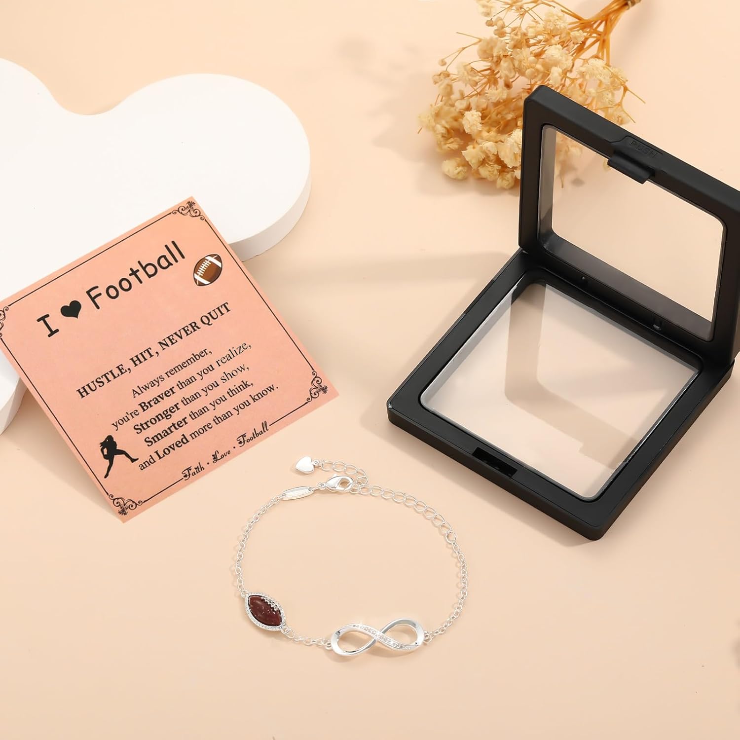 Soccer/Softball/Volleyball/Football/Basketball Infinity Bracelets for Girls Women,14K Gold Plated Sport Accessories Birthday Gifts for Women Mom Girls - Image 6